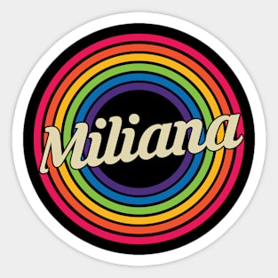 Miliana - Retro Rainbow Style Sticker